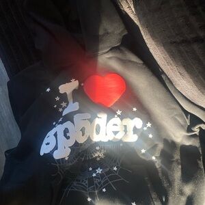 I heart sp5der hoodie brand new used 1x-size medium